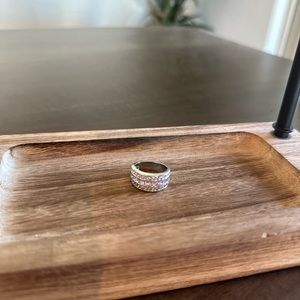 Cubic Zirconia light pink & Silver Ring